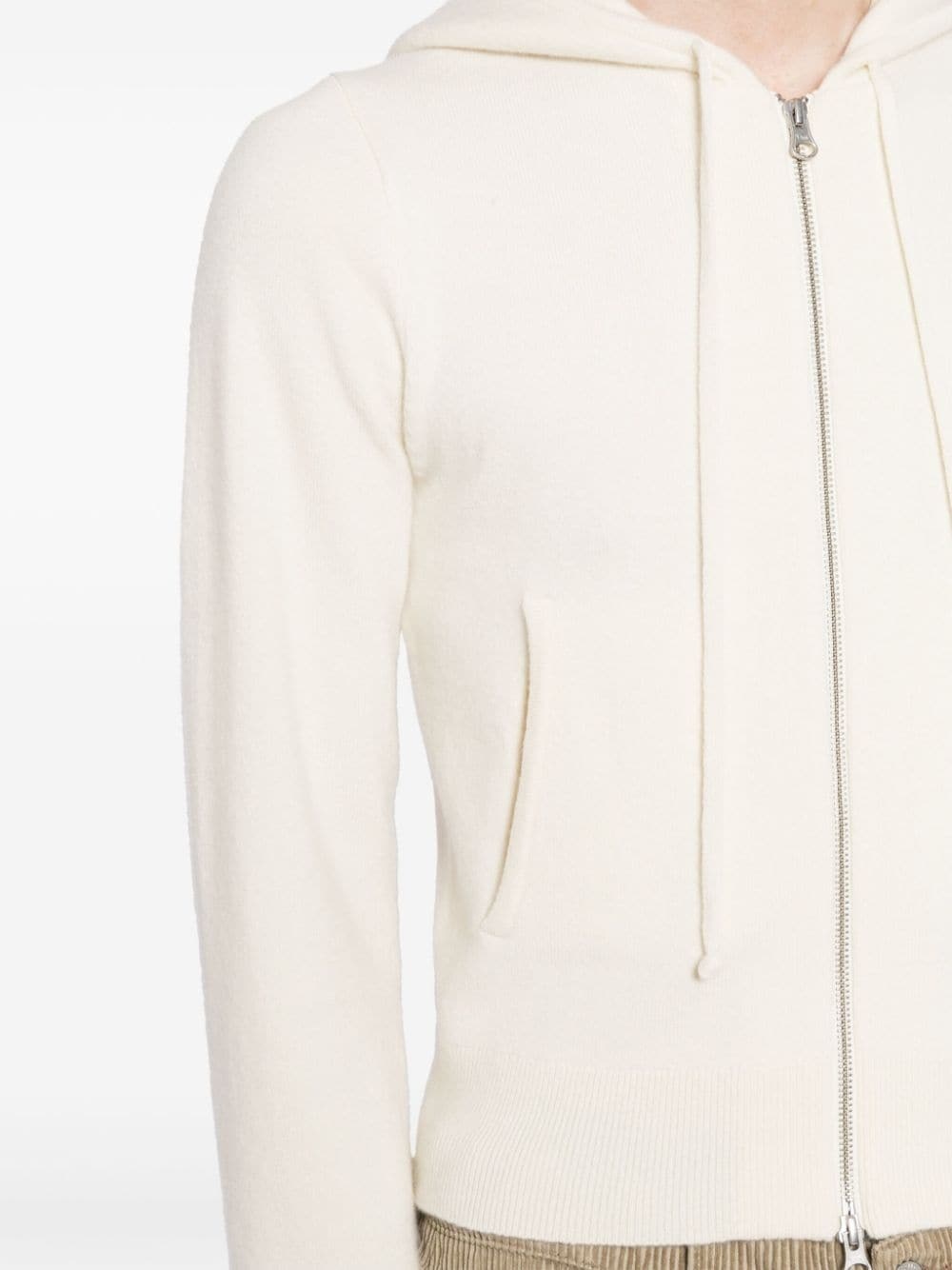zip-up cashmere-blend hoodie - 6