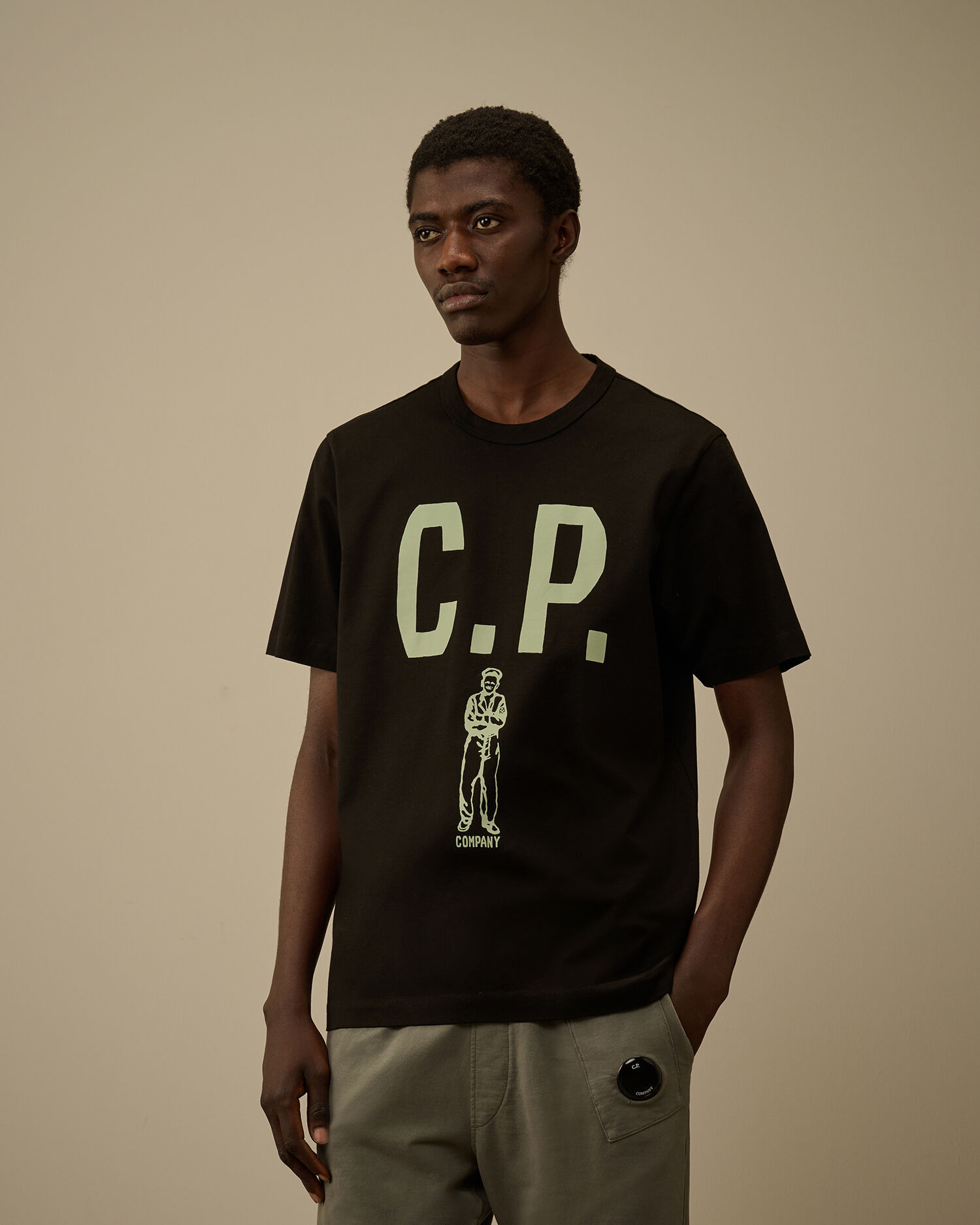 Mercerized 30/2 Jersey Twisted Short Sleeve Logo T-Shirt - 3
