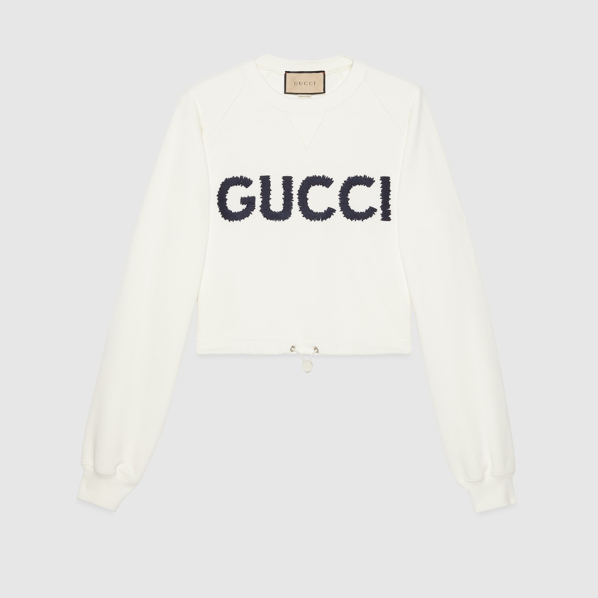 Gucci Men's Cotton Jersey Hooded Sweatshirt - White - Sweatshirts