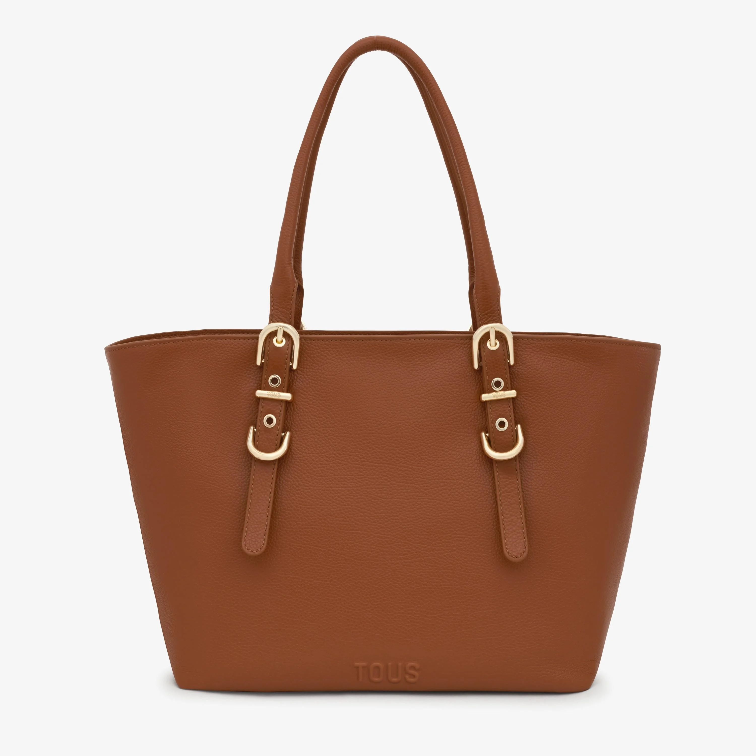 Large camel-colored leather Tote bag TOUS Buckles - 1