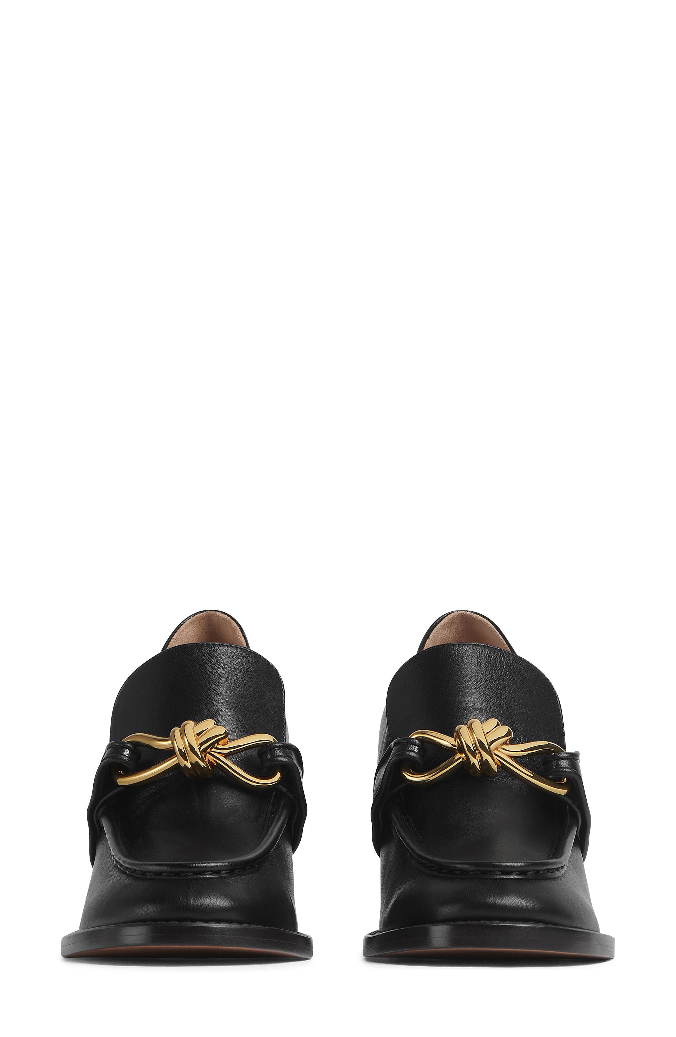 Bottega Veneta Astaire Knot Bit Loafer Pump in 1000 Black at Nordstrom - 4