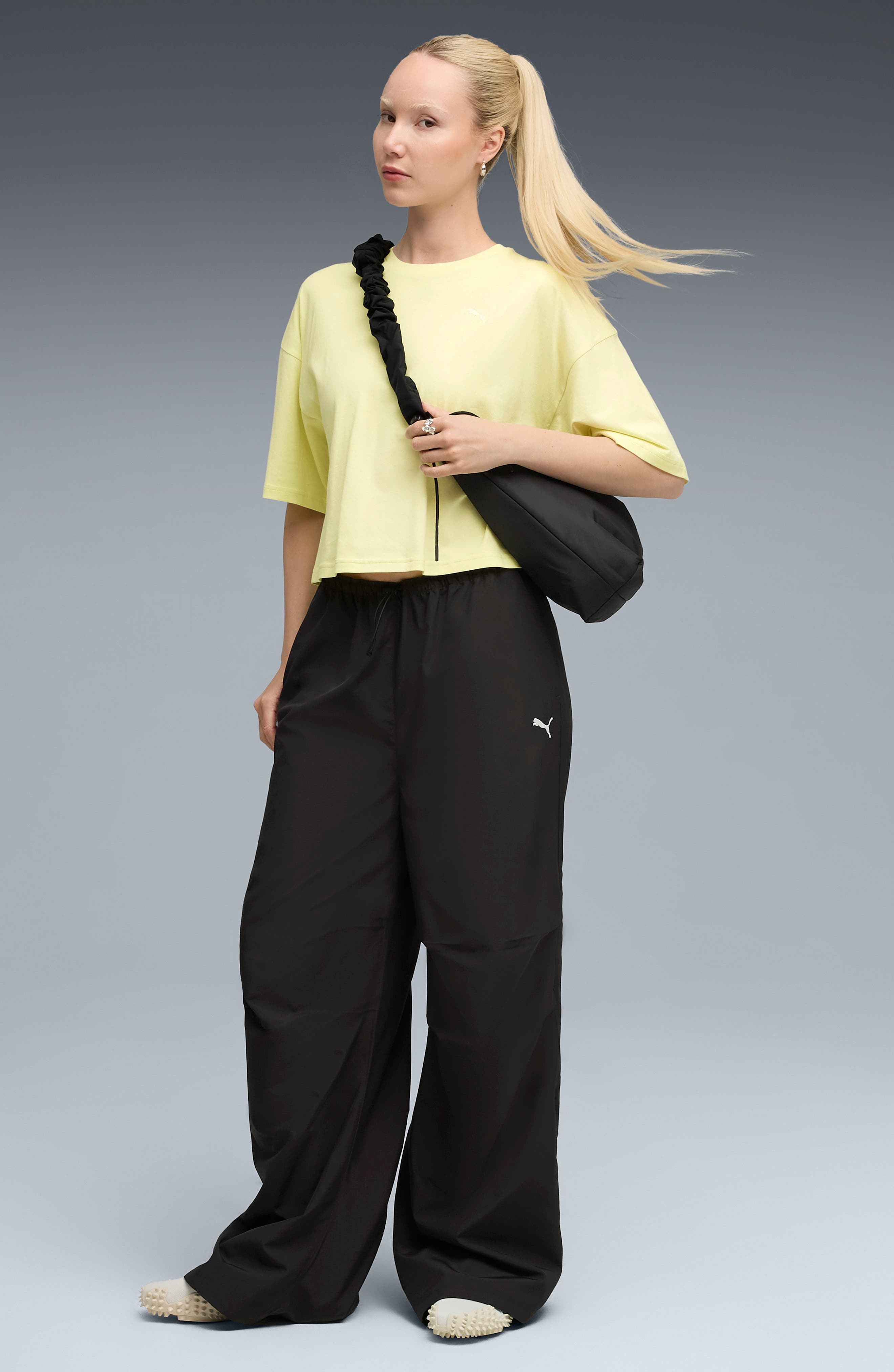 PUMA Oversize Crop Cotton T-Shirt in Gold Moon at Nordstrom - 5