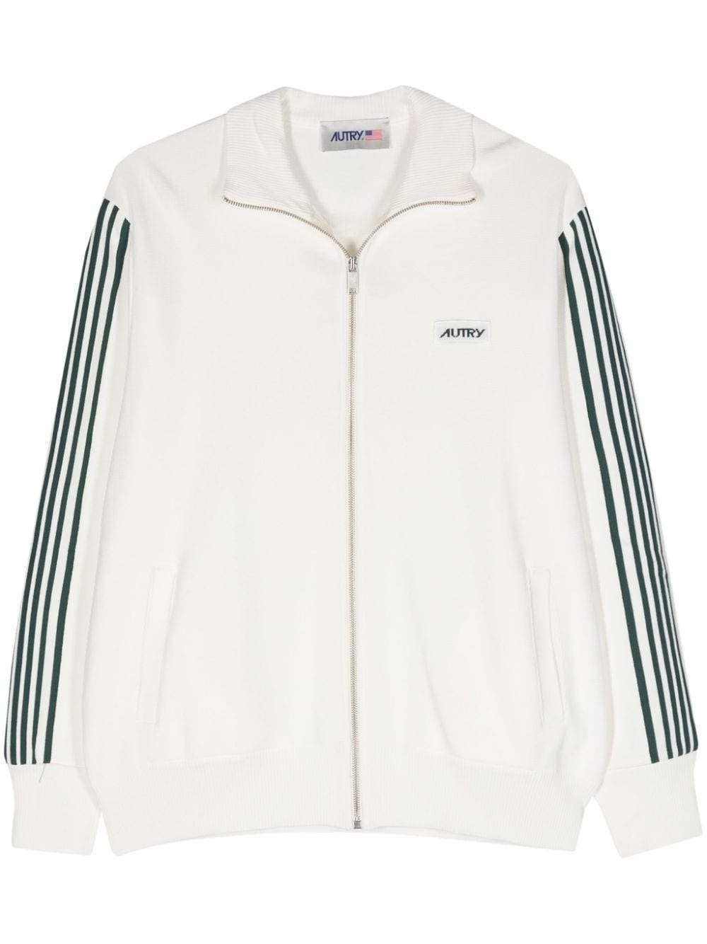 embroidered-logo zipped sweatshirt - 2