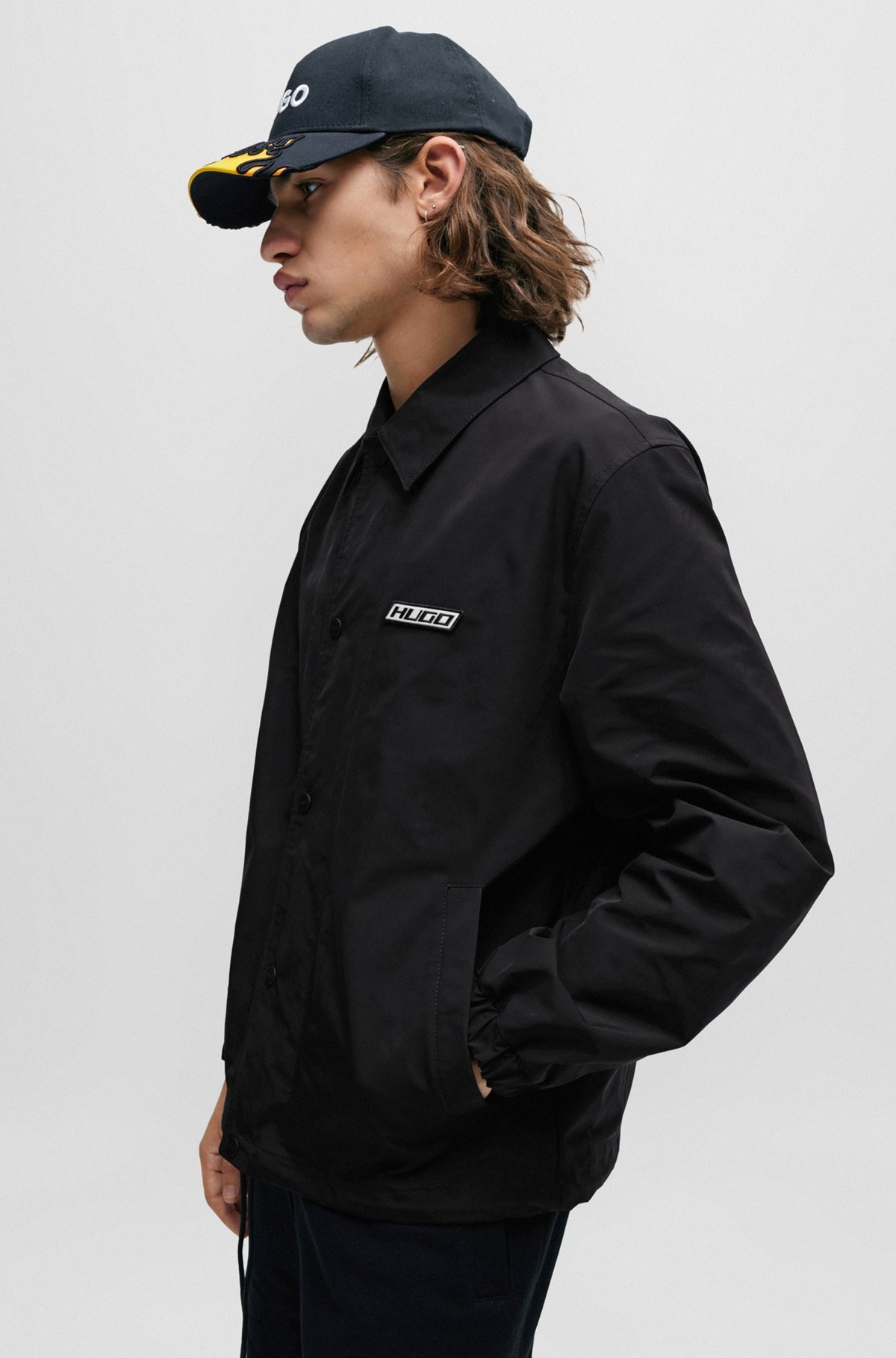 WATER-REPELLENT COACH JACKET WITH LOGO BADGE - 6