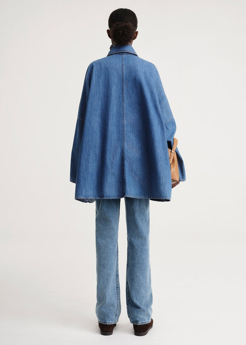 TOTEME Denim overshirt jacket soft blue | REVERSIBLE