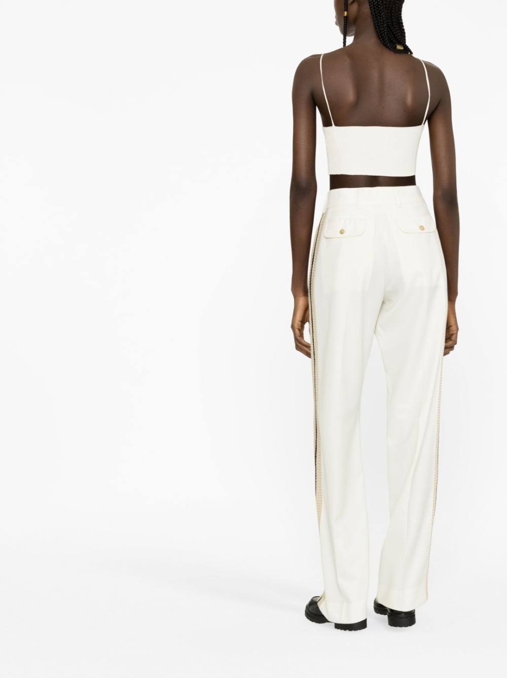 side-stripe trousers - 3