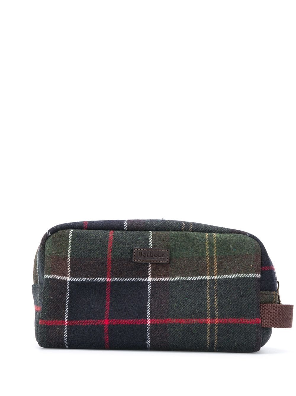 tartan knitted wash bag - 1