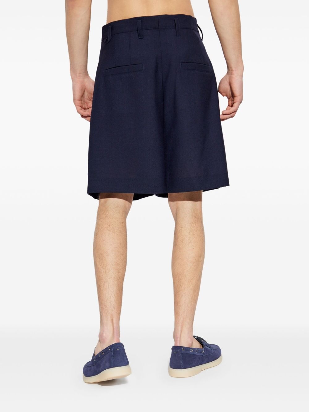 pleated belted shorts - 4