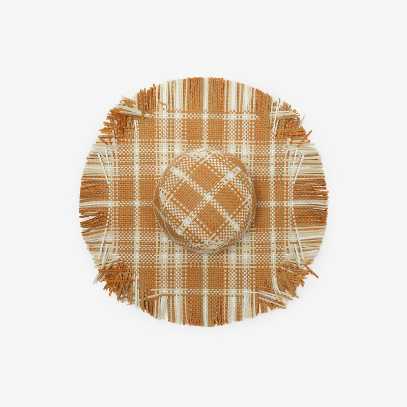 Burberry Knight Stamp Raffia-effect Sun Hat outlook