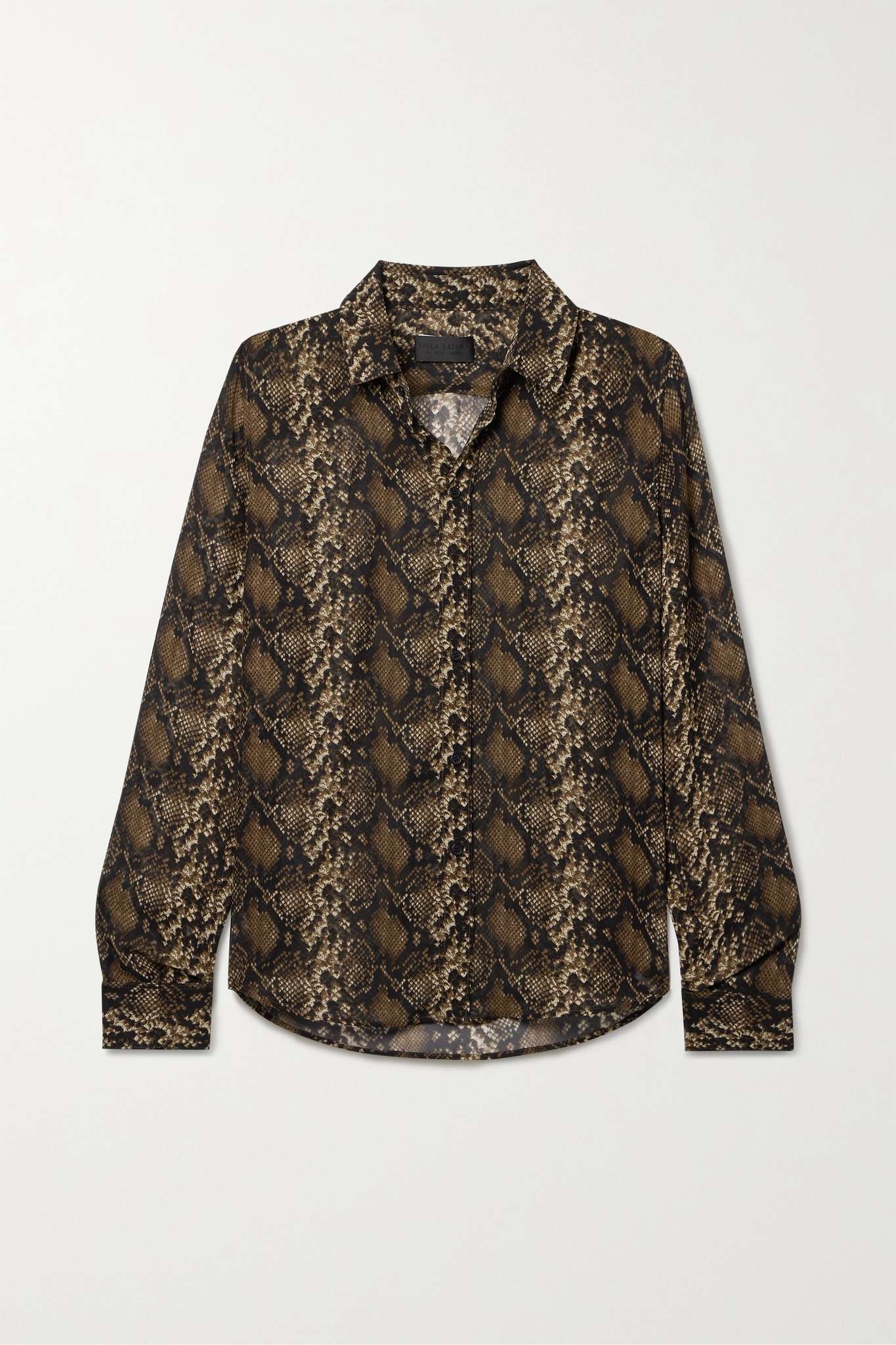 Gaia snake-print silk-chiffon shirt - 1