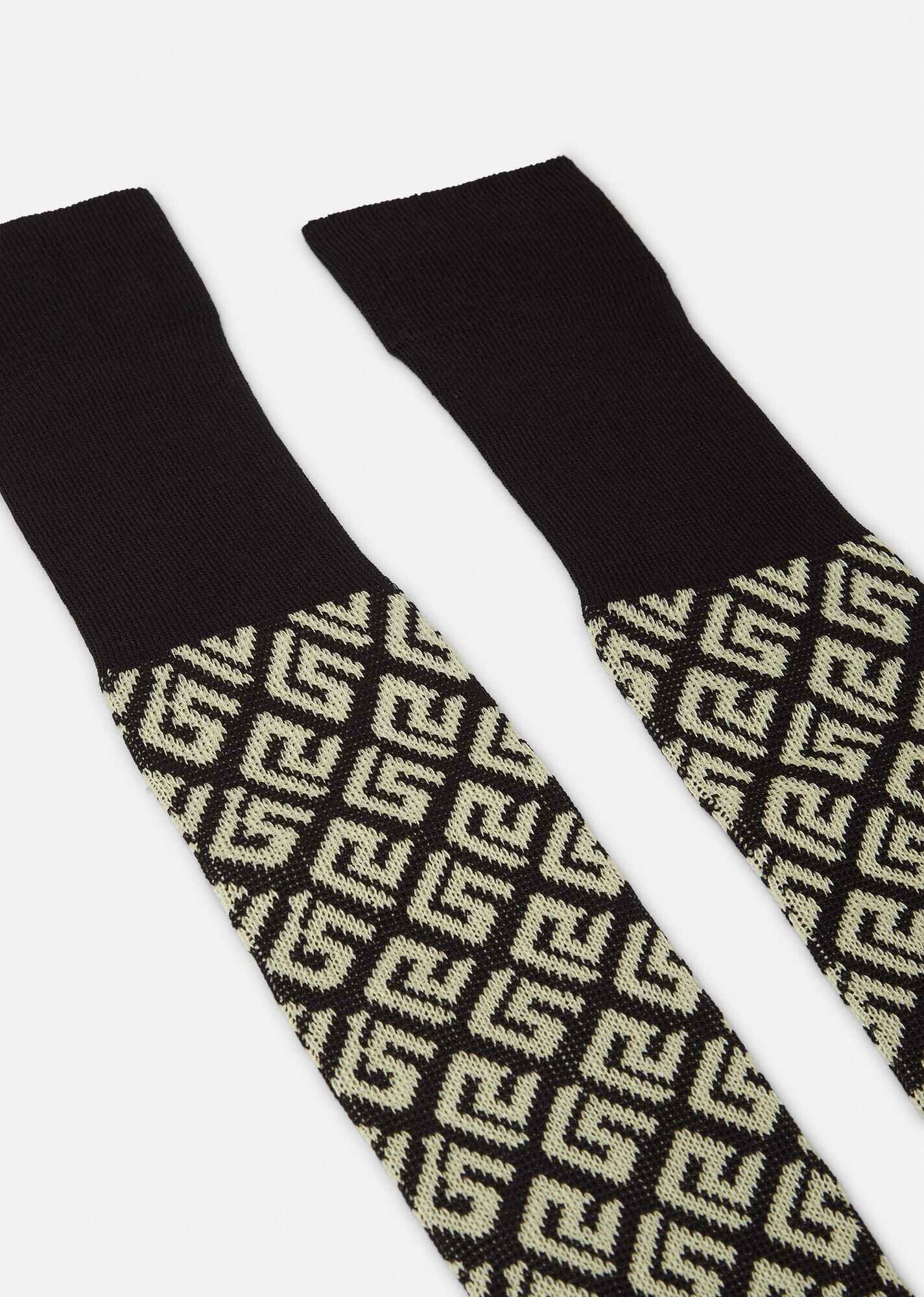 Greca Pattern Stockings - 2