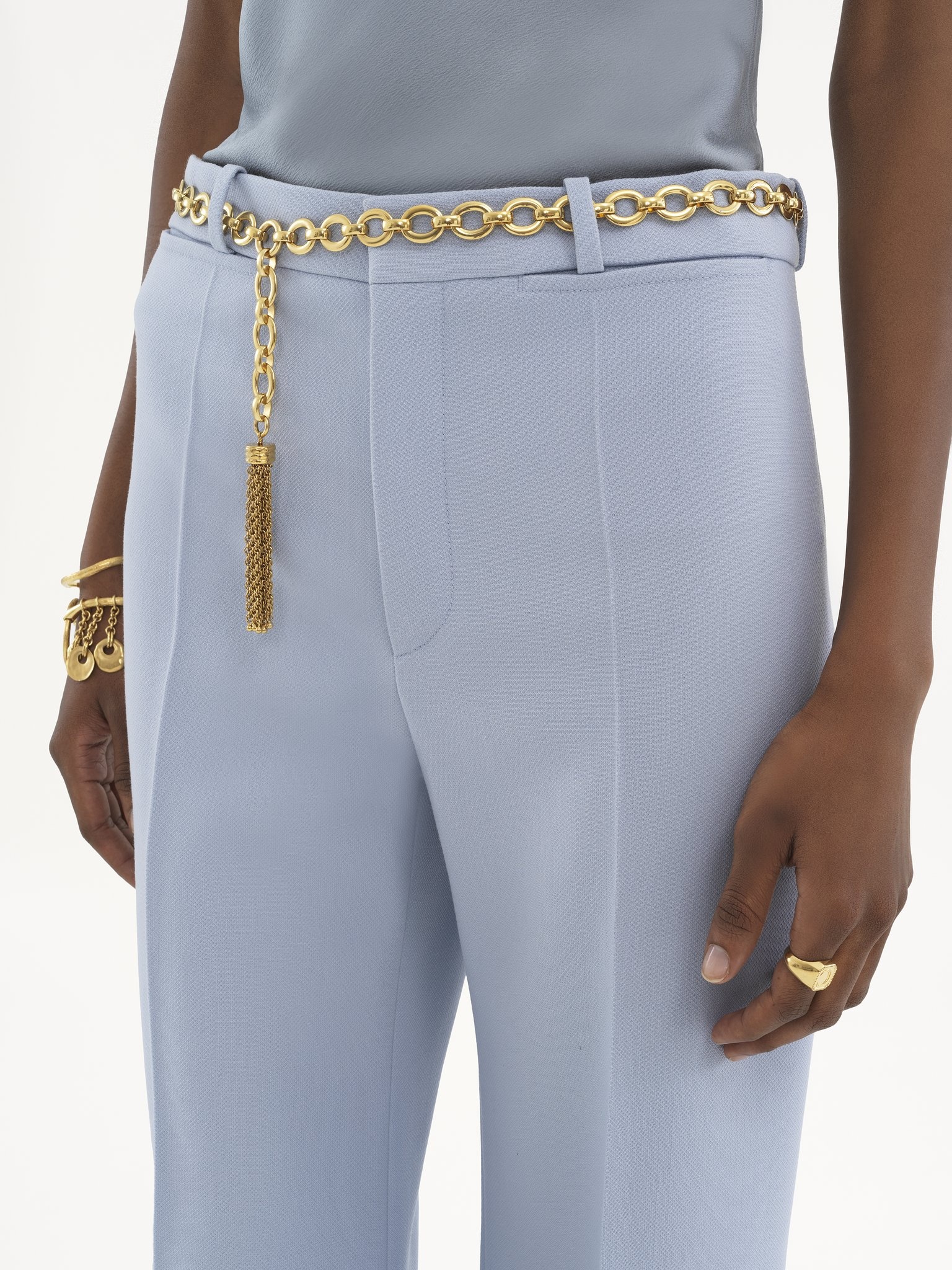 FLARED TAILORED PANTS IN WOOL CRÊPE - 7