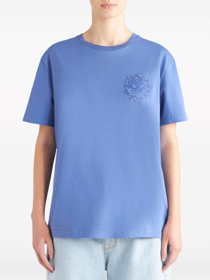 Etro Pegaso-embroidered cotton T-shirt outlook