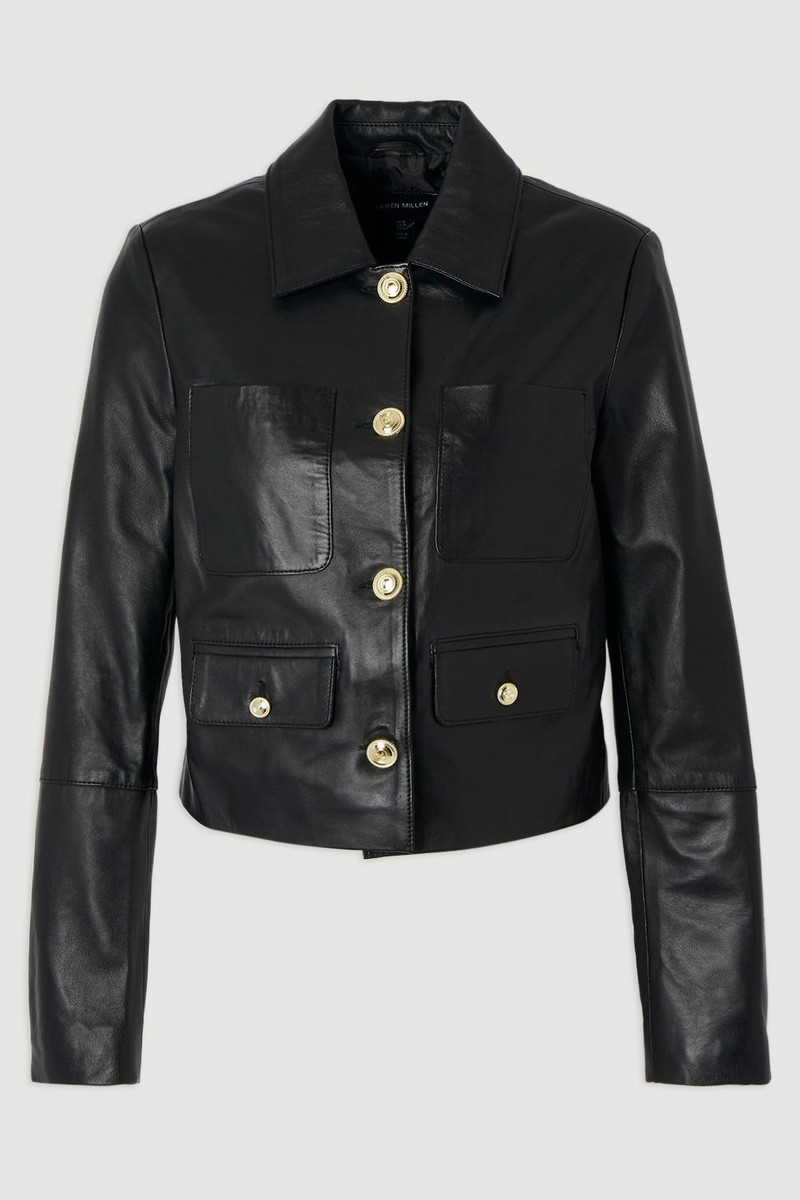 Leather Pocket Tailored Jacket 4