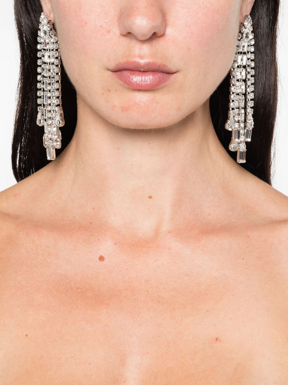 crystal-embellished earrings - 2