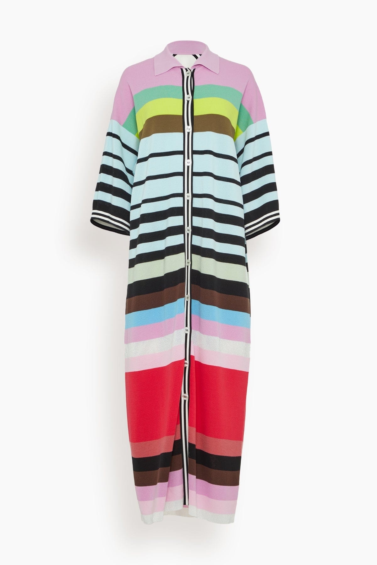 Oversized Convertible Polo Dress in Taro Multi - 1