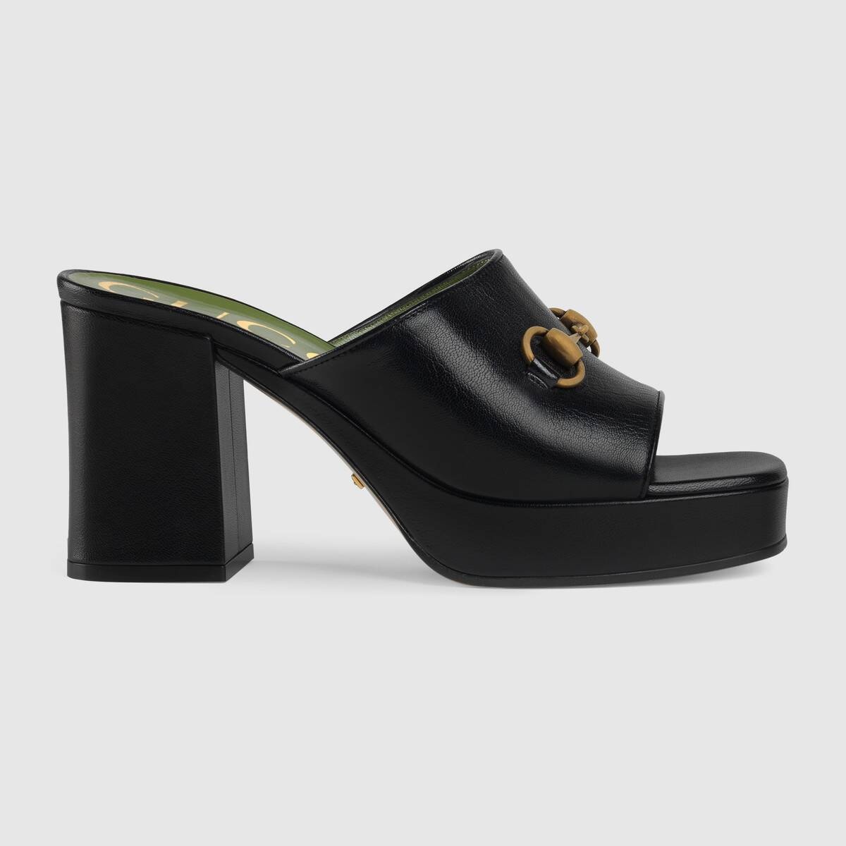 Mid-heel platform slide sandal - 1