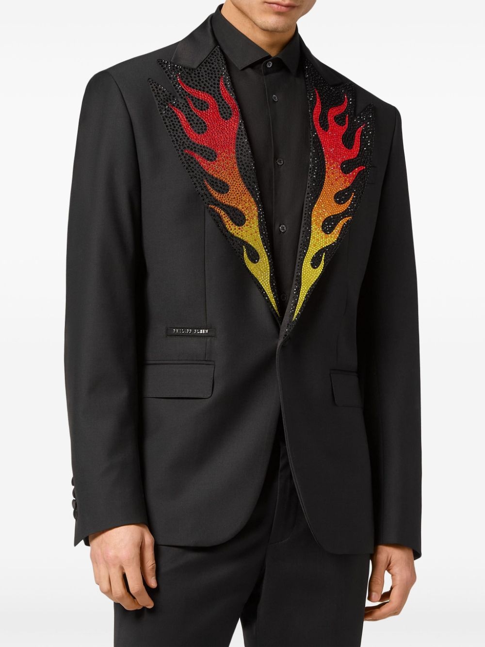 Flame single-breasted blazer - 3
