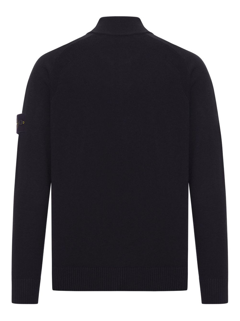 Stone Island 5100044 zip-neck wool cardigan outlook