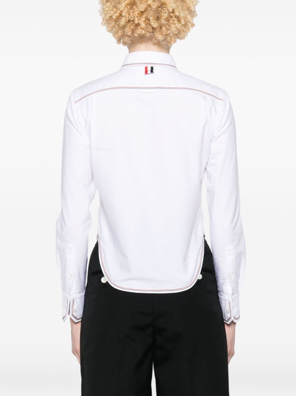 contrast-trim cotton shirt - 4