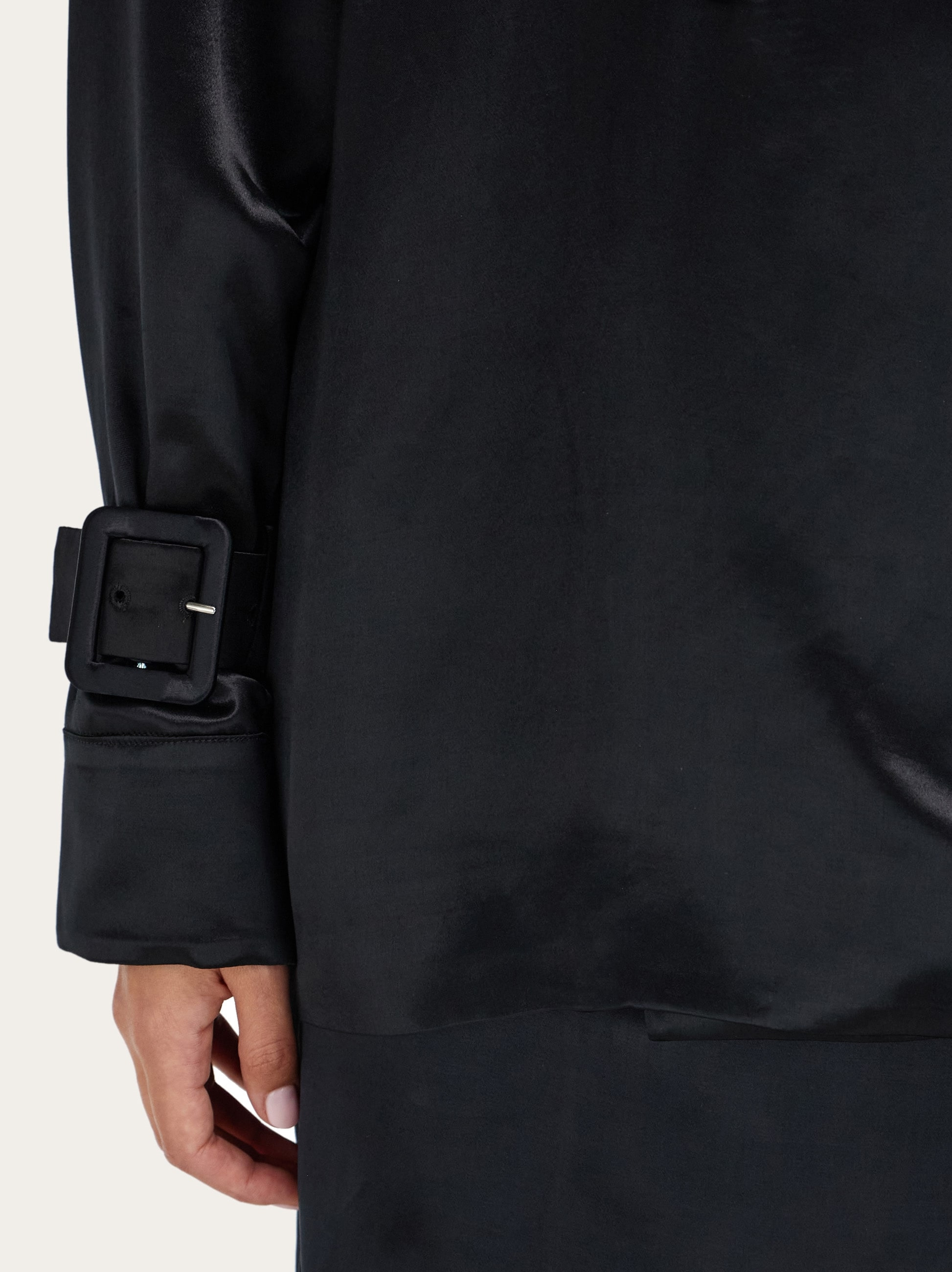 Short satin trench - 7