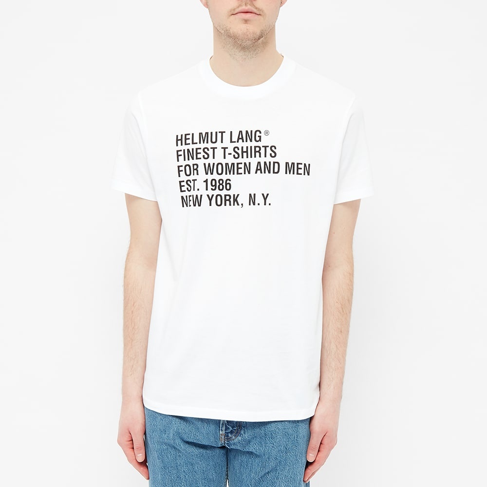 Helmut Lang Text Print Logo Tee - 3