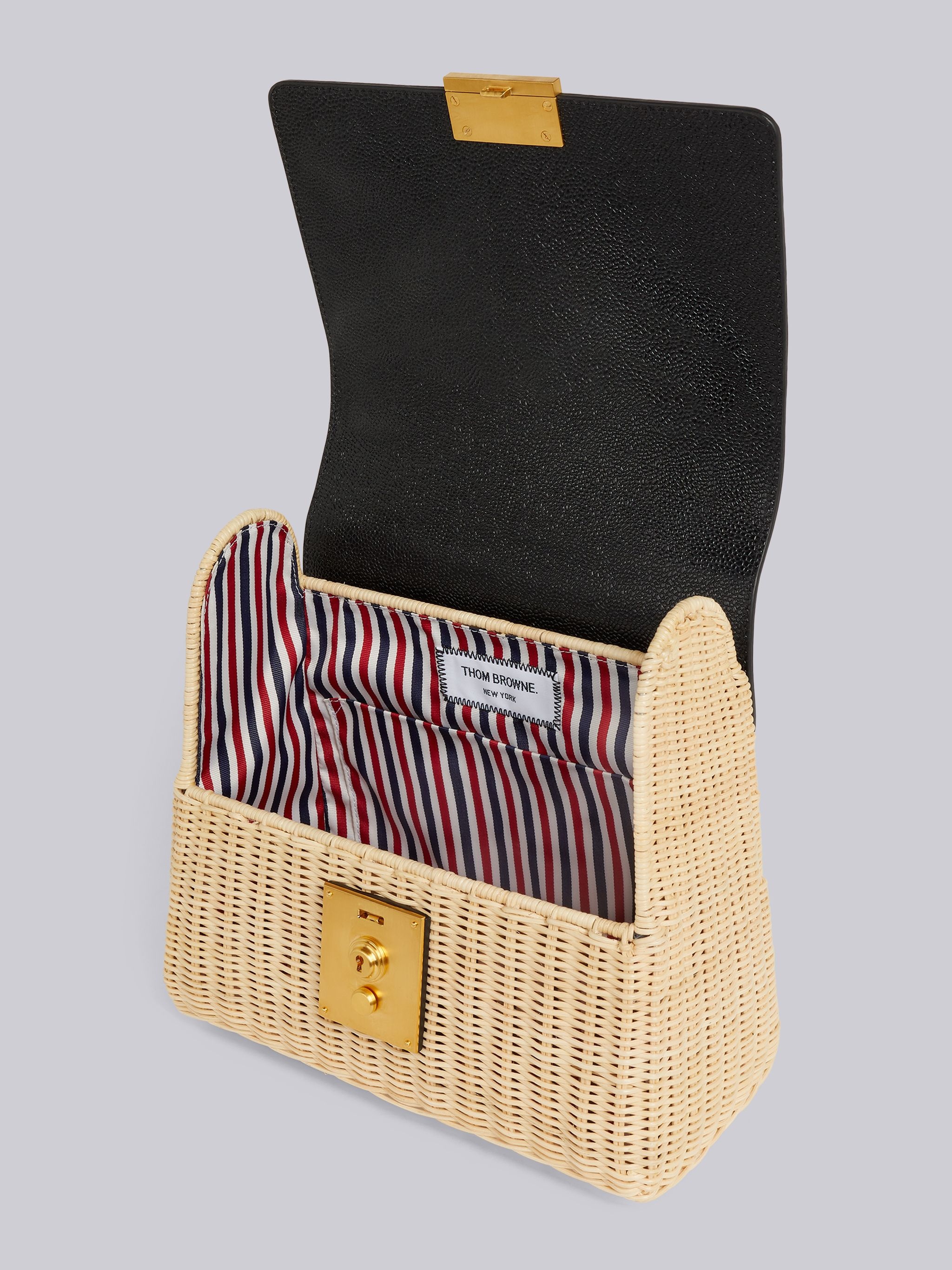 Natural Wicker Mrs. Thom Flap Crossbody Bag - 5