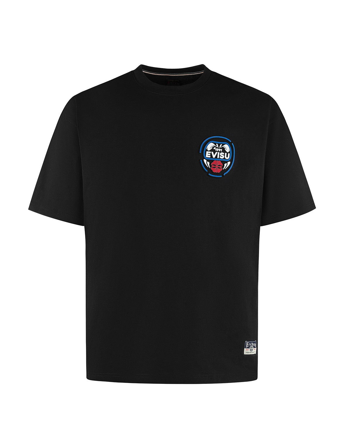 Daruma Emboss Print Loose Fit T-Shirt - 8