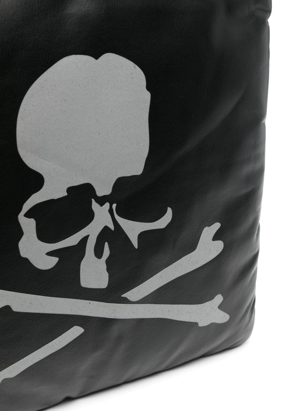 skull-print leather shoulder bag - 4