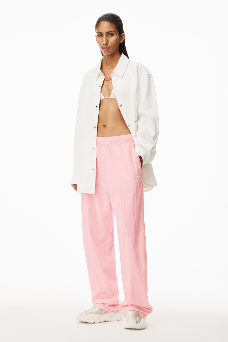 Alexander Wang CLEAR HOTFIX TRACKPANT IN CRINKLE NYLON outlook
