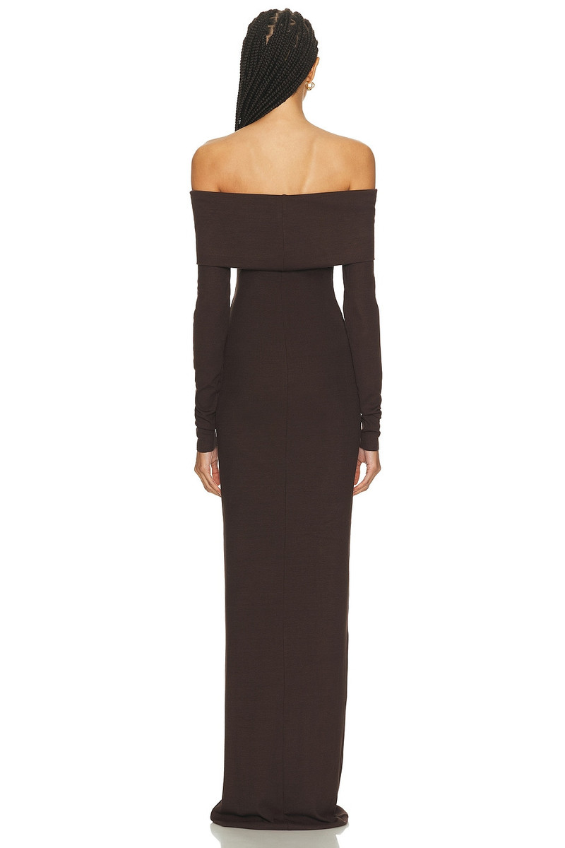 ÉTERNE Long Sleeve Off Shoulder Maxi Dress outlook