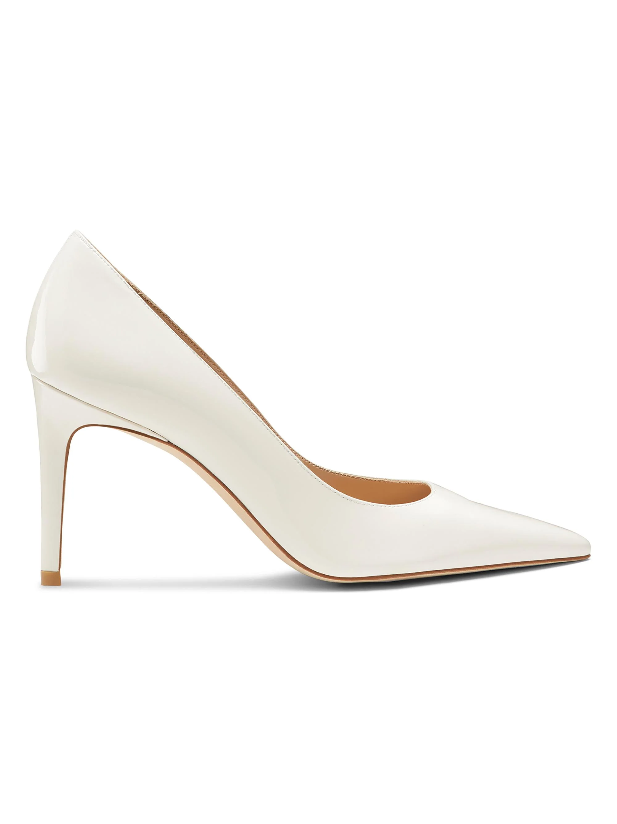 Women's Power 75MM Patent Leather Pumps - Cream - 1