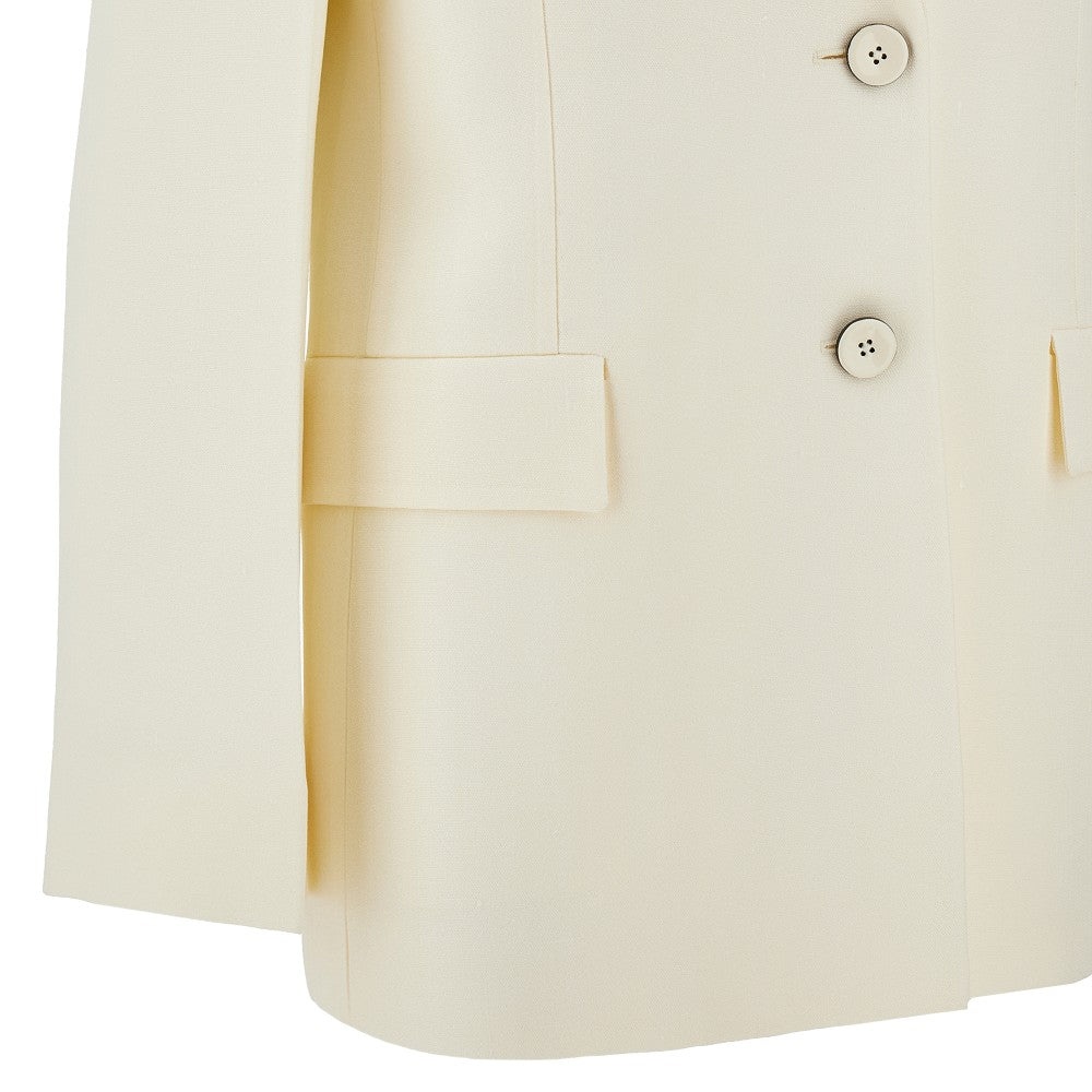 ジャケット Jil Sander Viscose Silk Blend Tailored Jacket Heavy Viscose Silk Twill Blouson in Black – SVRN