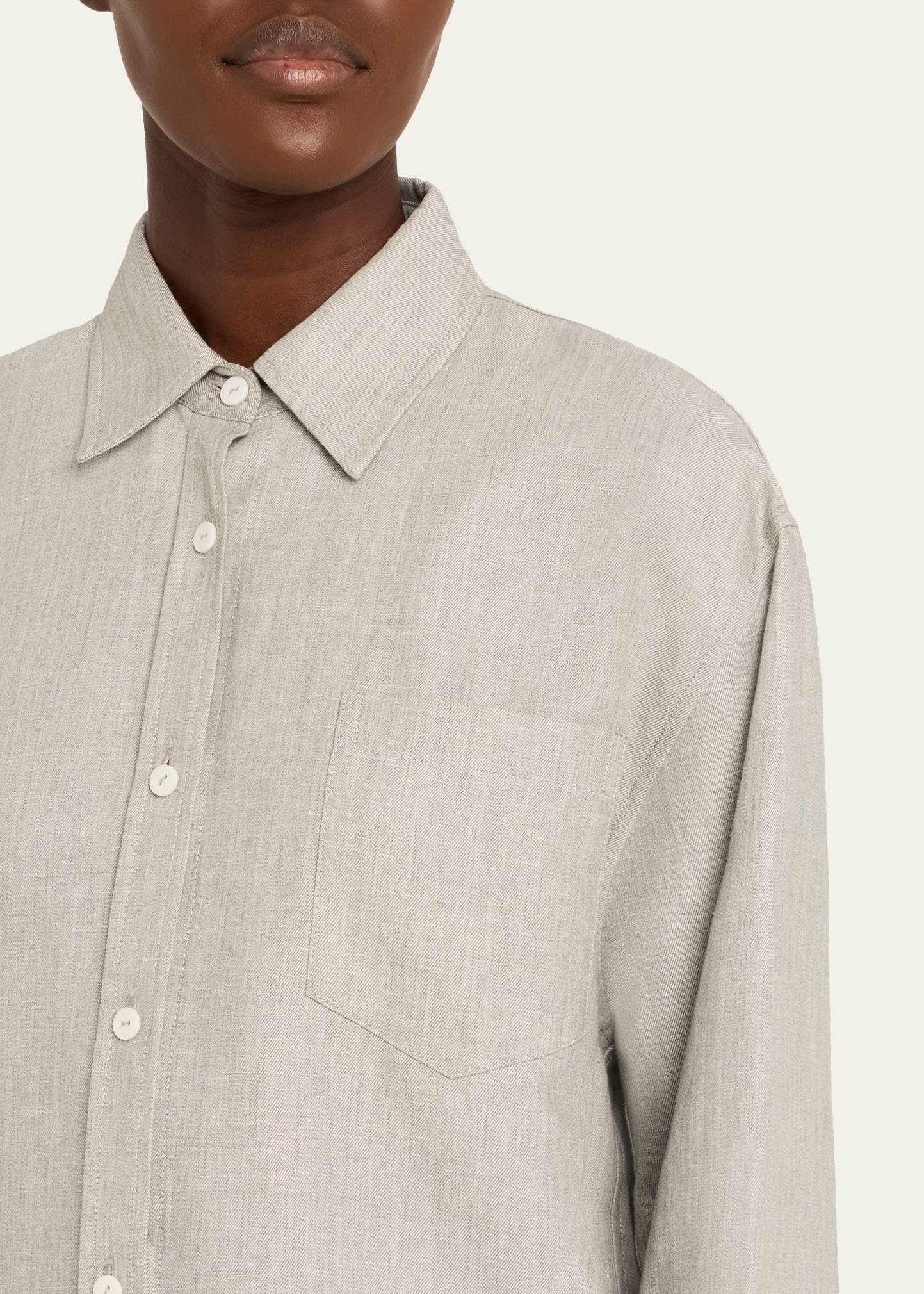 Chambray A-Line Tunic Shirt - 5