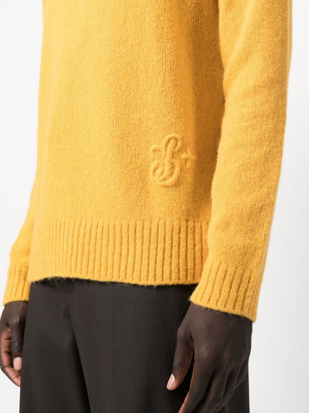 embossed-logo crew-neck jumper - 5