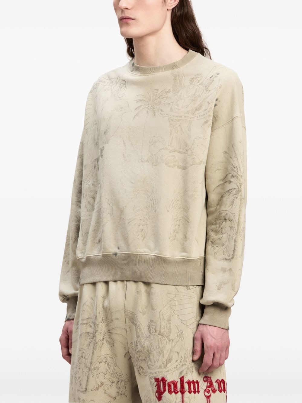 graphic-print cotton sweatshirt - 4