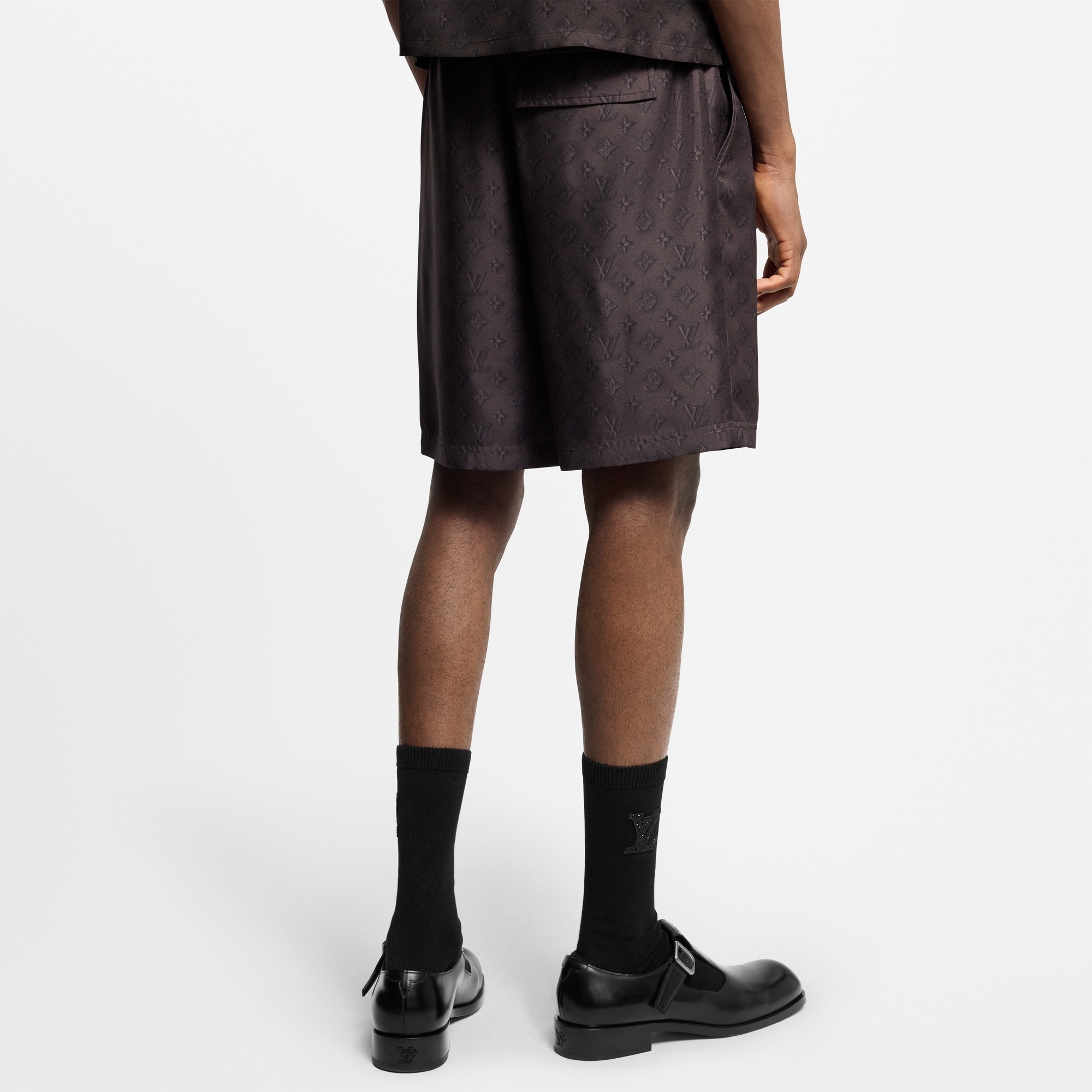 Printed Monogram Silk Shorts - 5