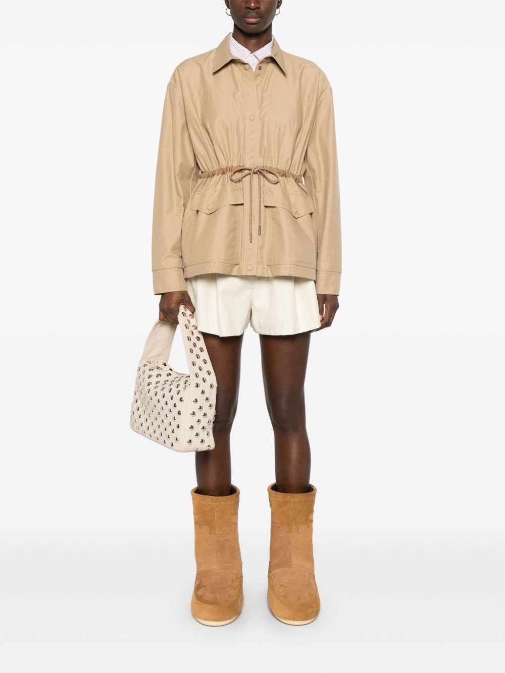 drawstring-waist shorts - 2