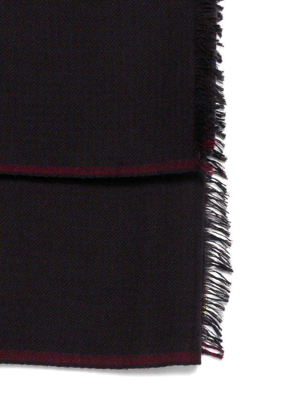 fringed-edge wool scarf - 3