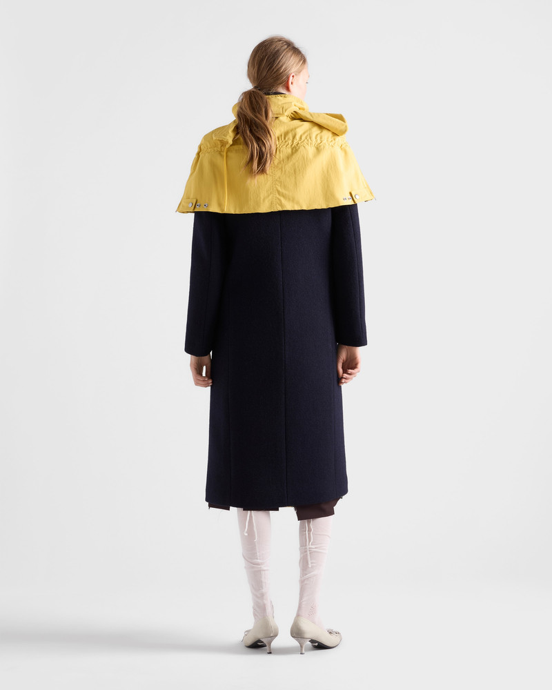 Double-breasted Shetland wool coat 5