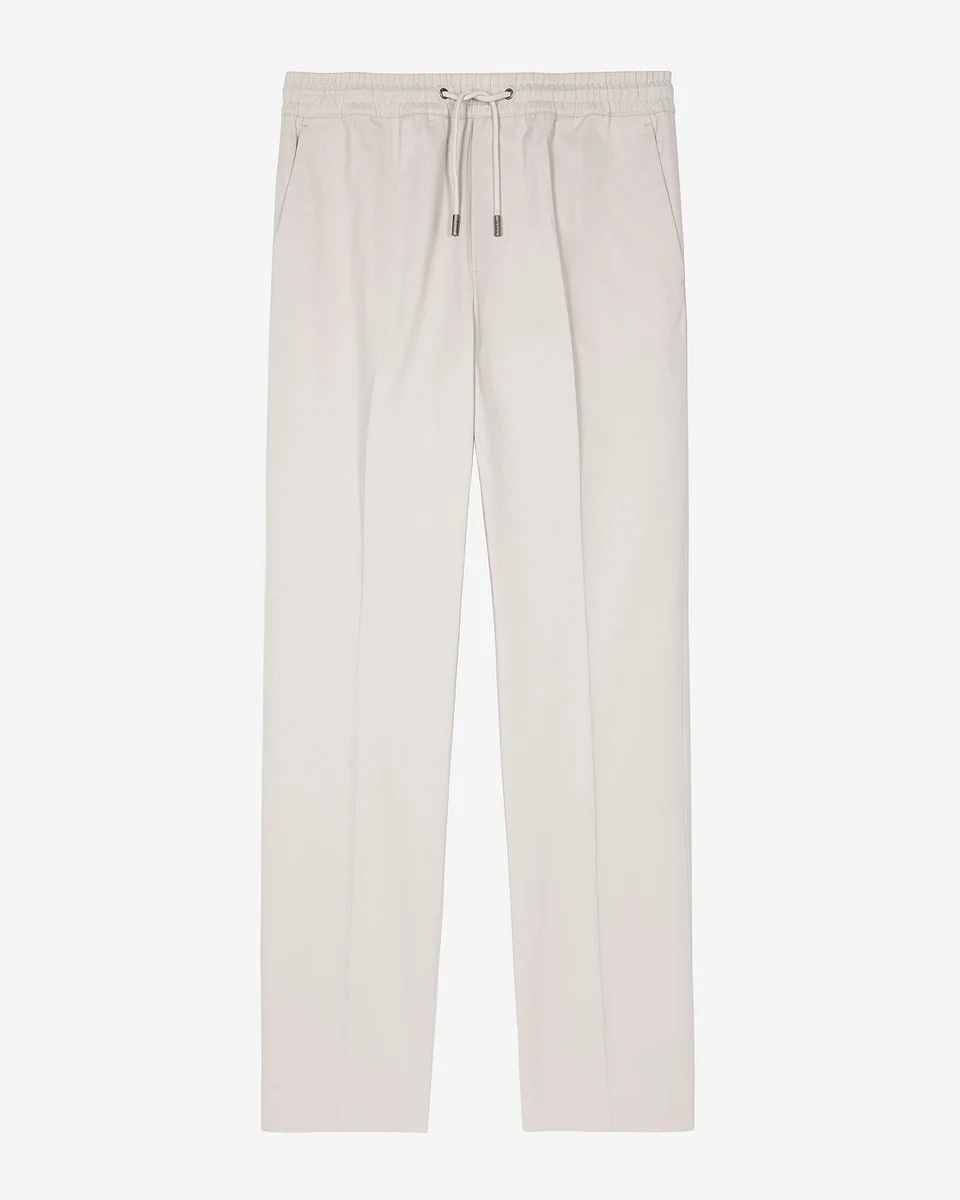 STRAIGHT GRAY COTTON PANTS - 1