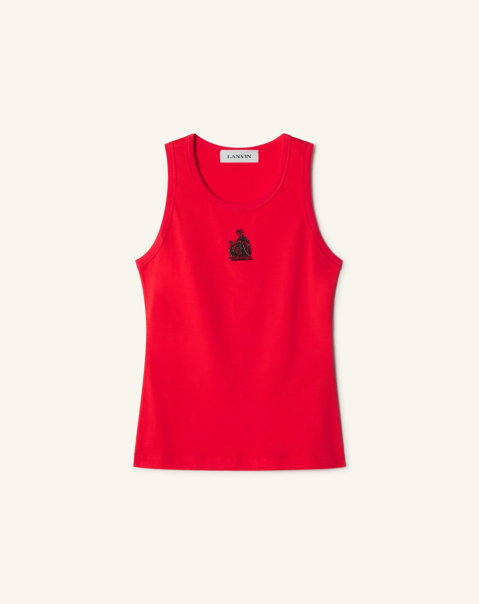 MOTHER AND DAUGHTER EMBROIDERED COTTON JERSEY TANK TOP - 1