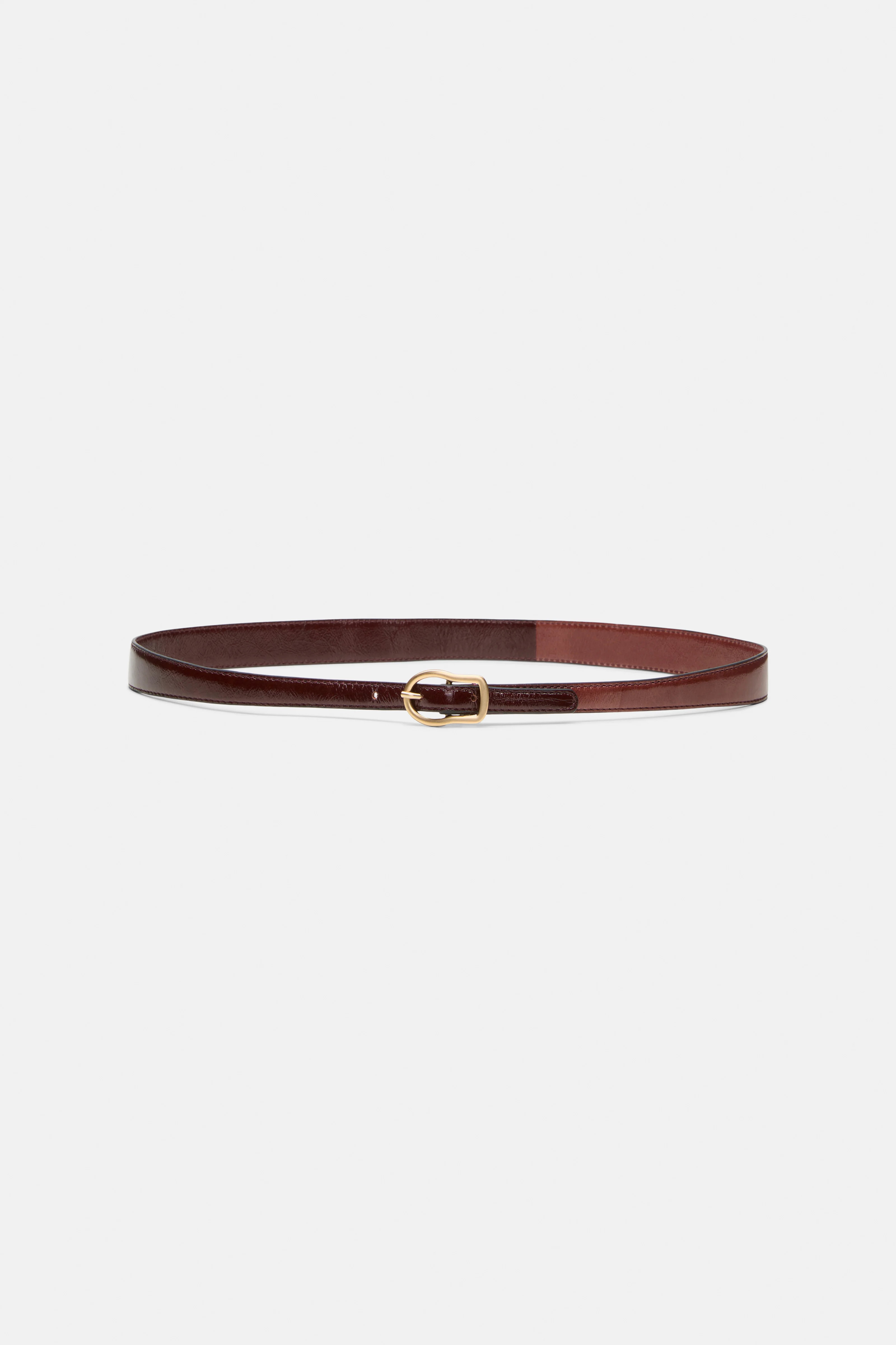 CRACKLE SHINE skinny belt - 1