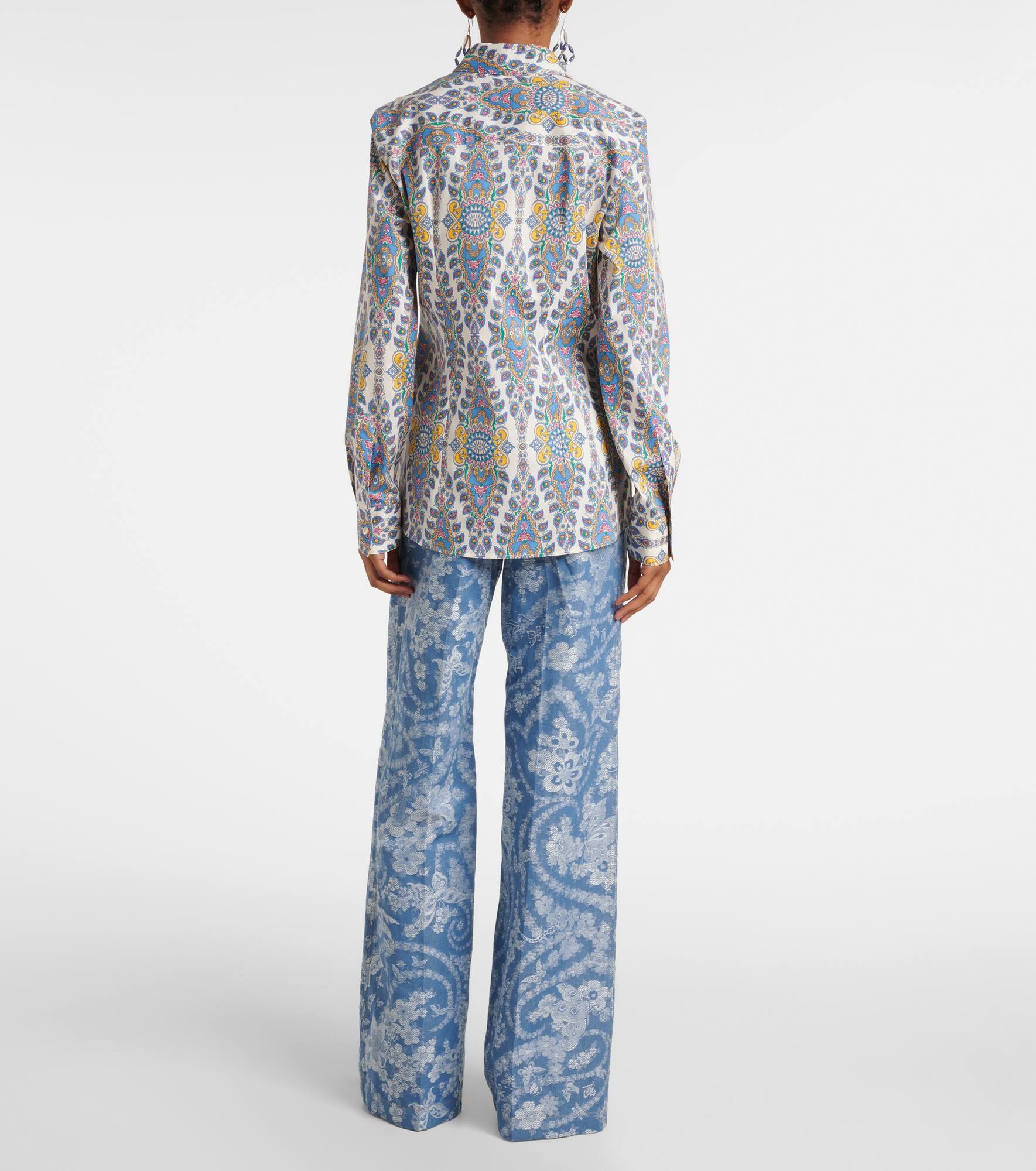 Printed cotton-blend shirt - 3