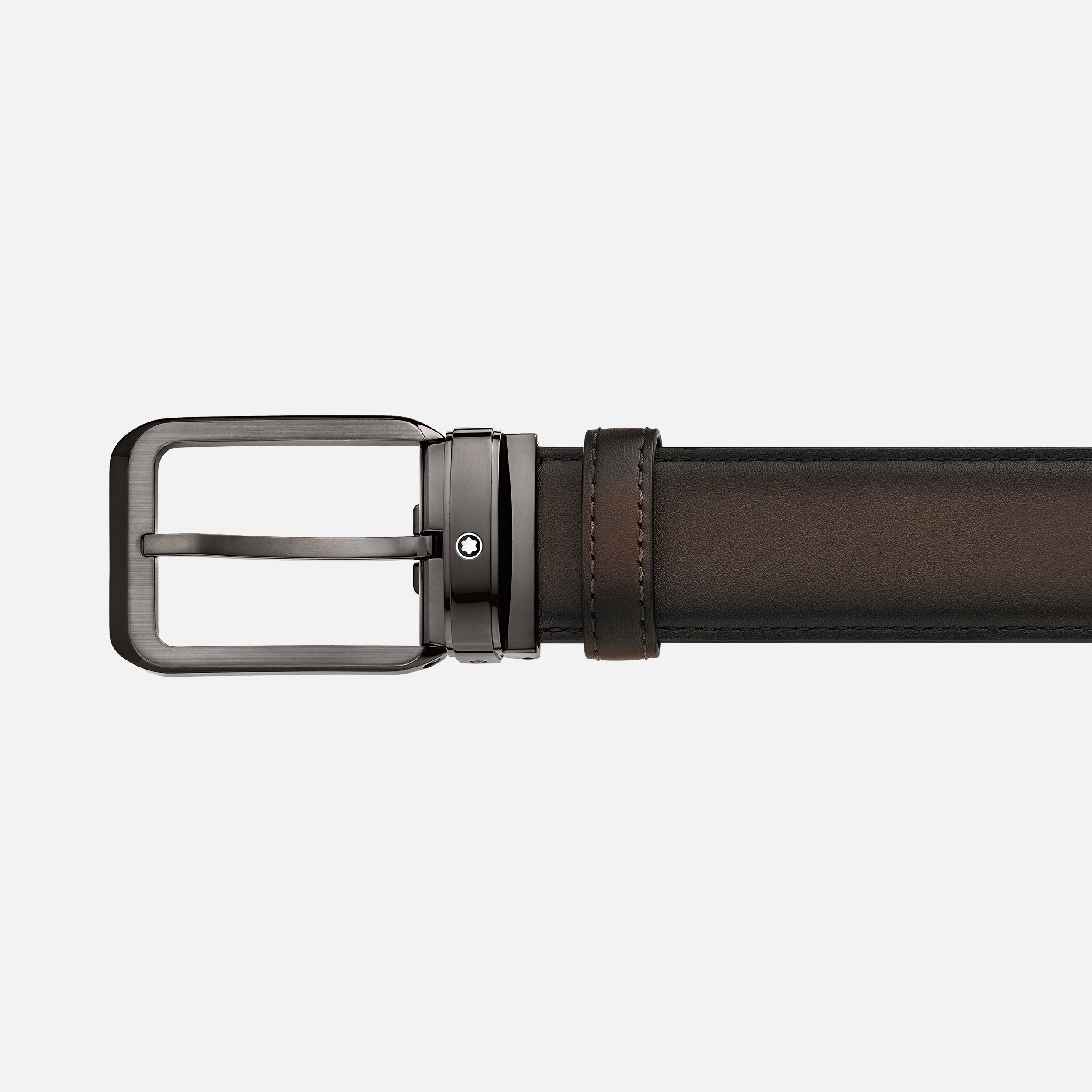 Shaded brown 35 mm leather belt - 2