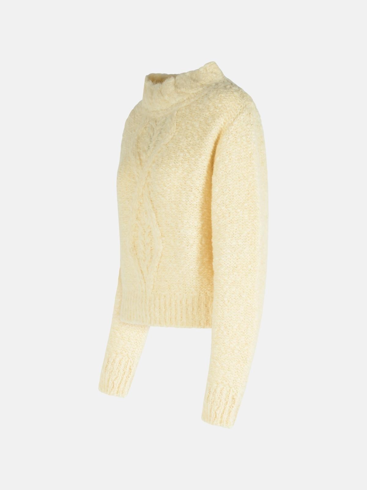 'ROMANE' 'ECRU' ALPACA BLEND SWEATER - 2