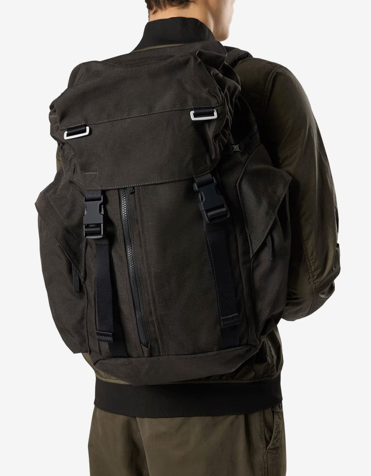 Stone Island Beige Resin Treated Cordura Backpack - 6