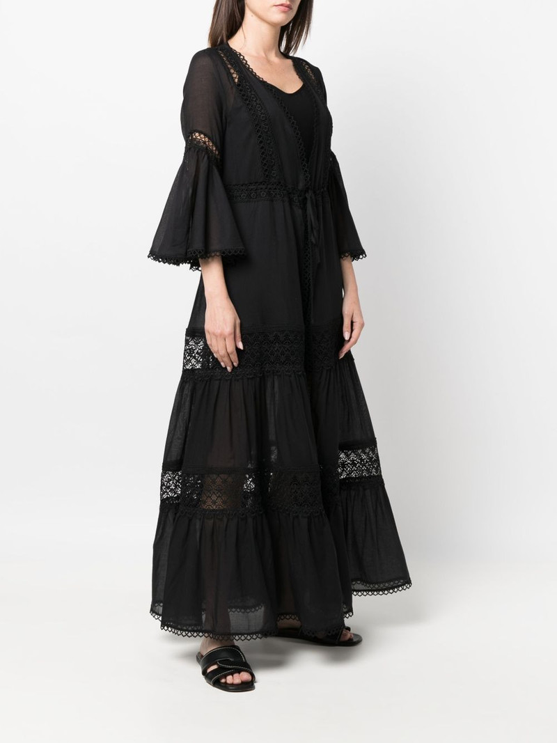 floral-lace embroidered V-neck dress 3