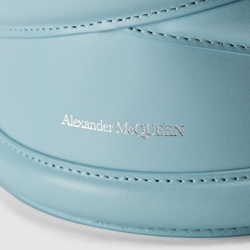Alexander McQueen Women's Soft Curve Light Blue Cross Body Bag 4