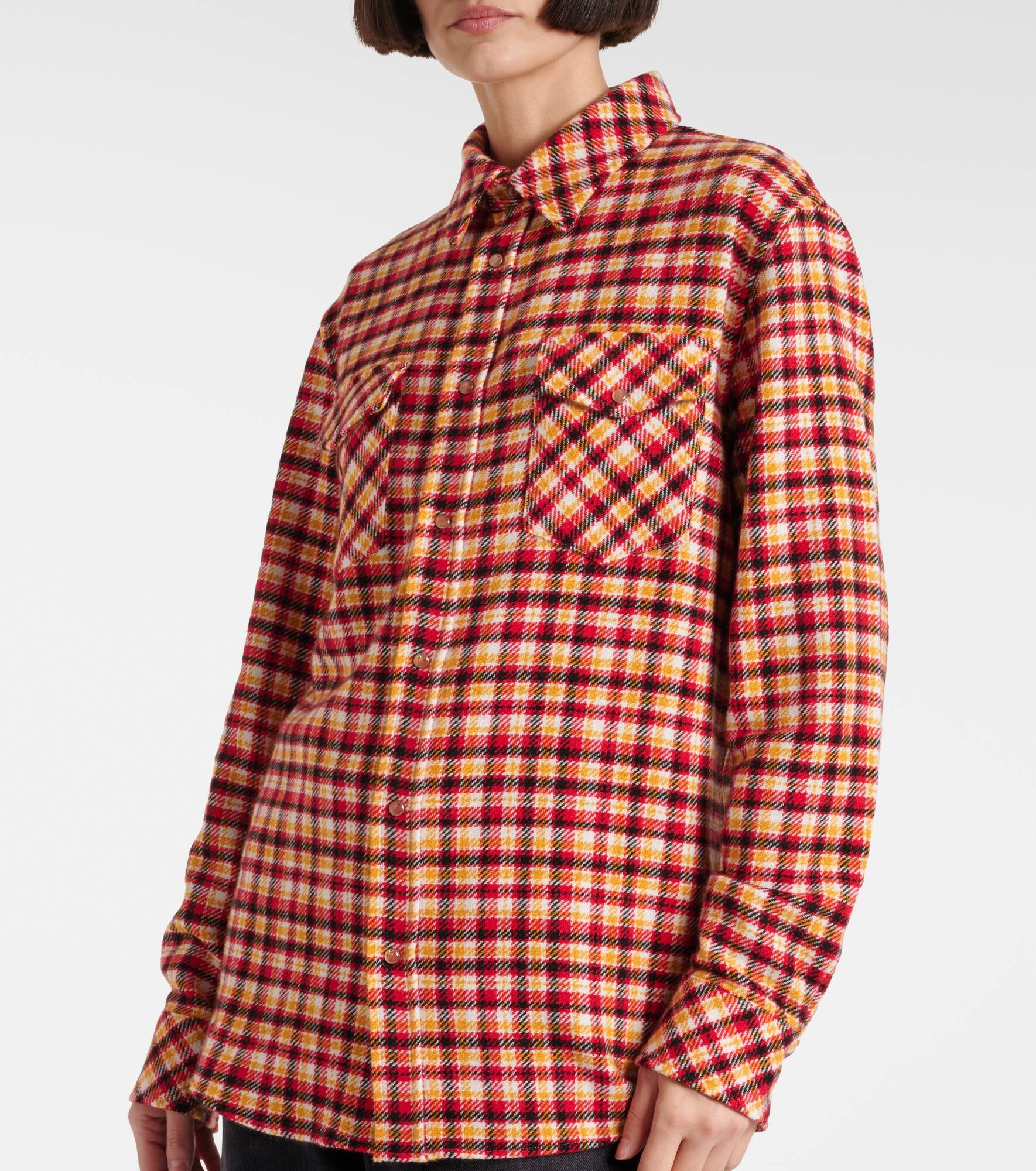 Time plaid cashmere shirt - 5